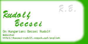 rudolf becsei business card